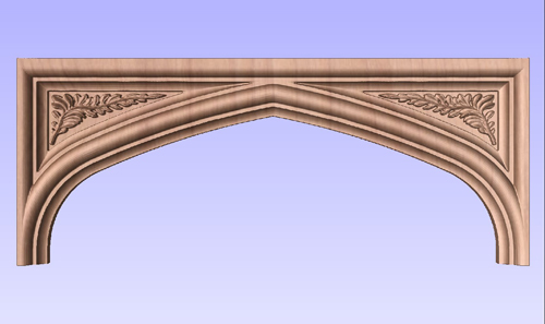 Tudor Arch with Carved Spandrels