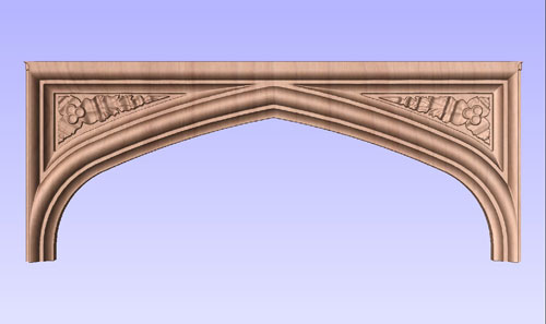 Tudor Arch with Carved Spandrels No. 1