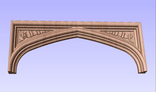 Tudor Arch with Carved spandrels No. 2