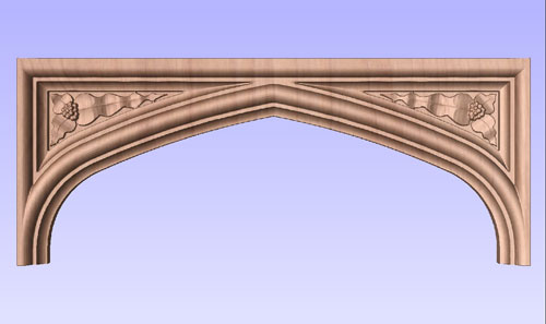 Tudor Arch with Carved Spandrels No. 7