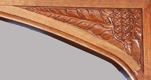 Leafy Branch with Woven Shield